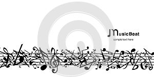 Music note music music background vector illustration black and white abstract